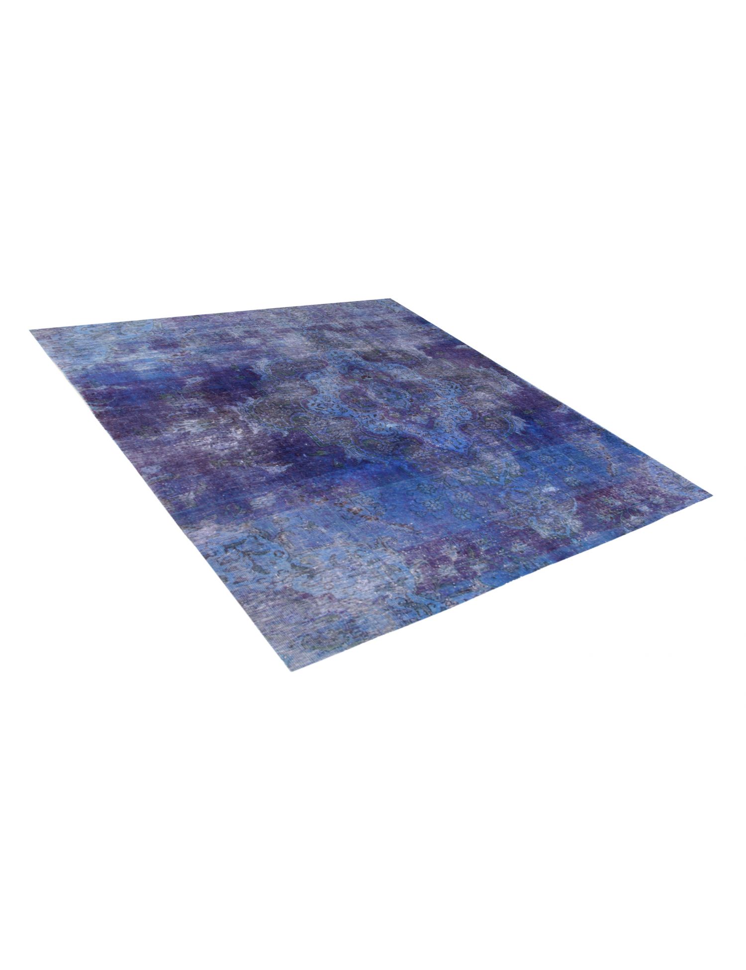 Quadrat  vintage teppich  blau <br/>174 x 174 cm
