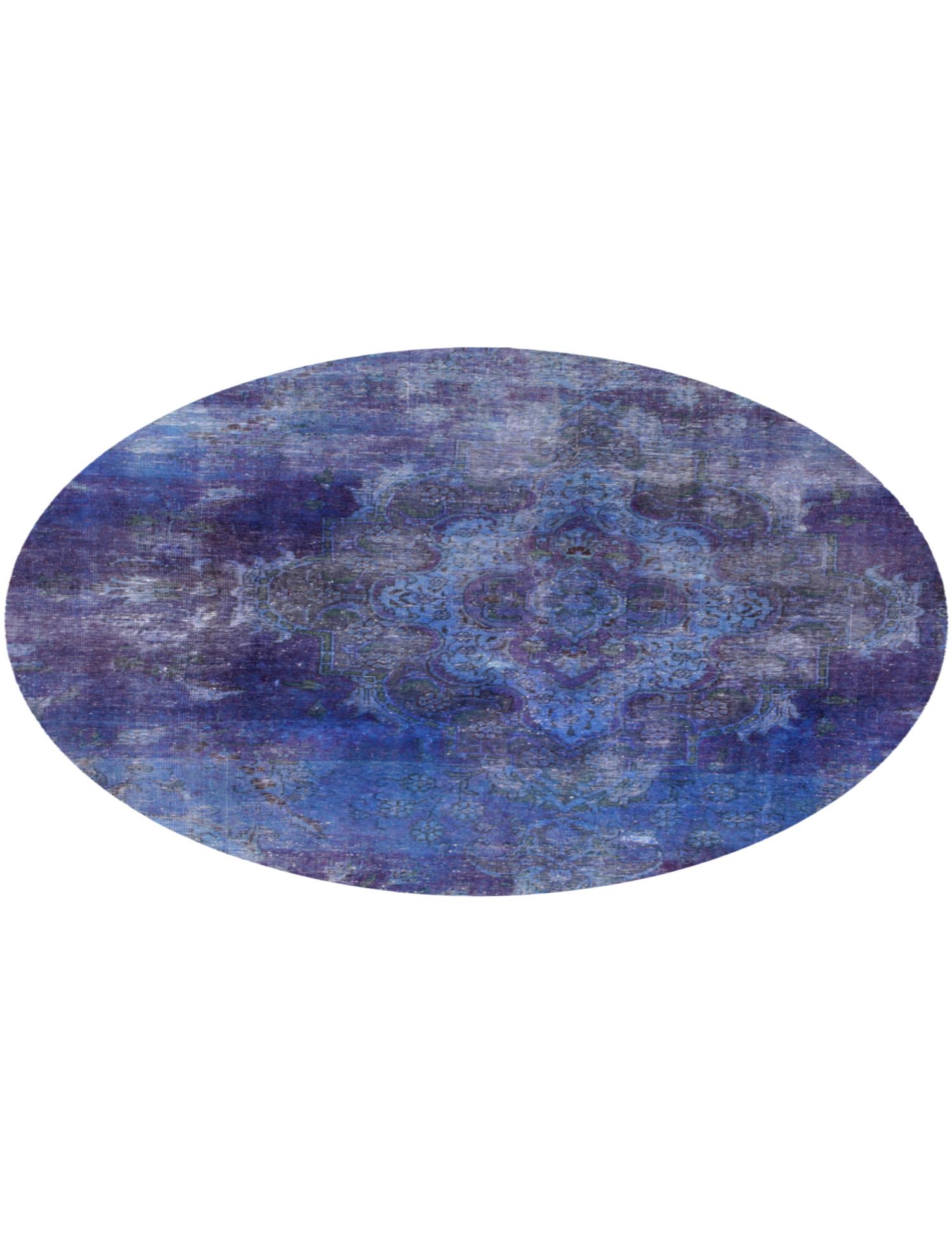 Rund  vintage teppich  blau <br/>174 x 174 cm