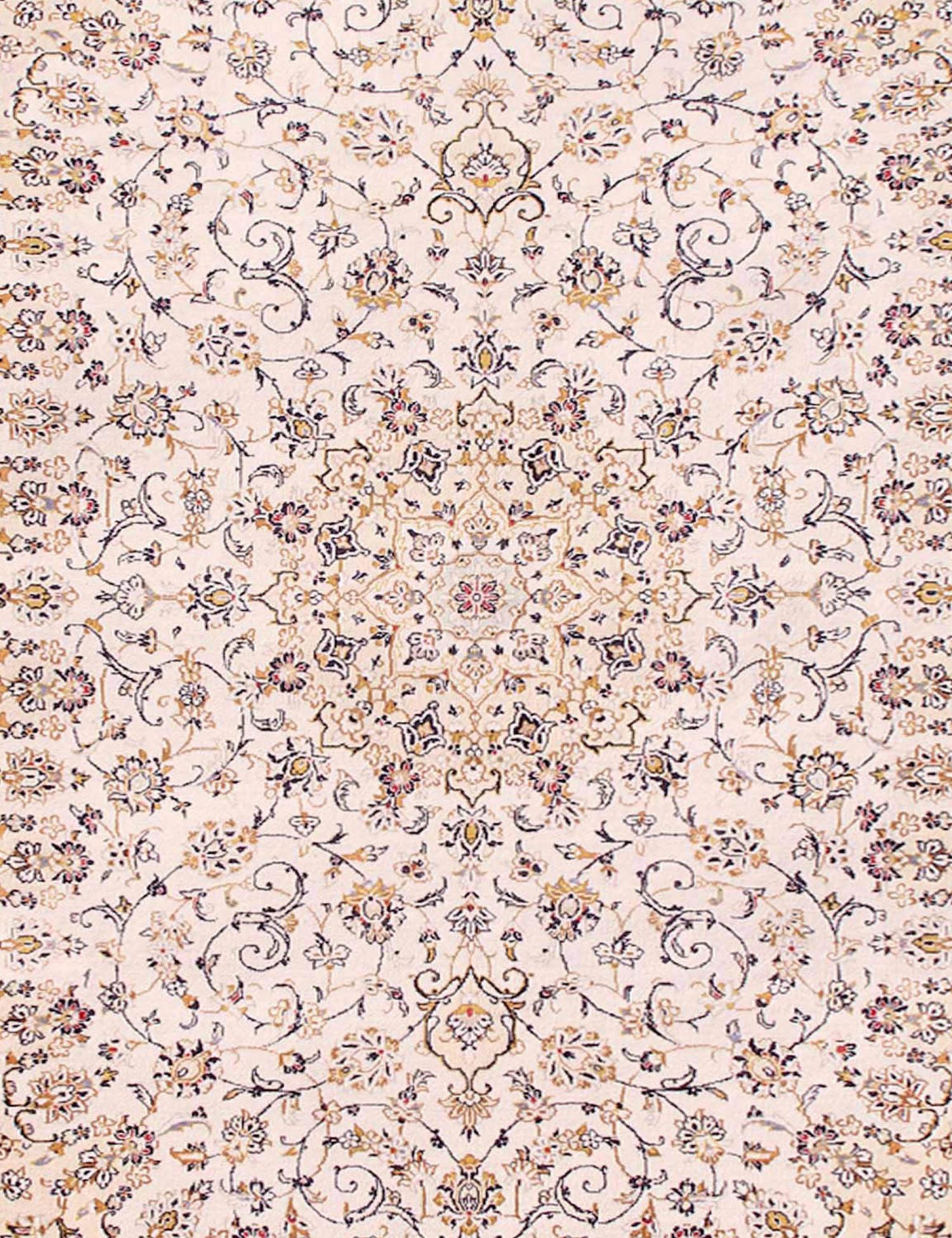 Quadrat Kashan Teppich  beige <br/>242 x 242 cm