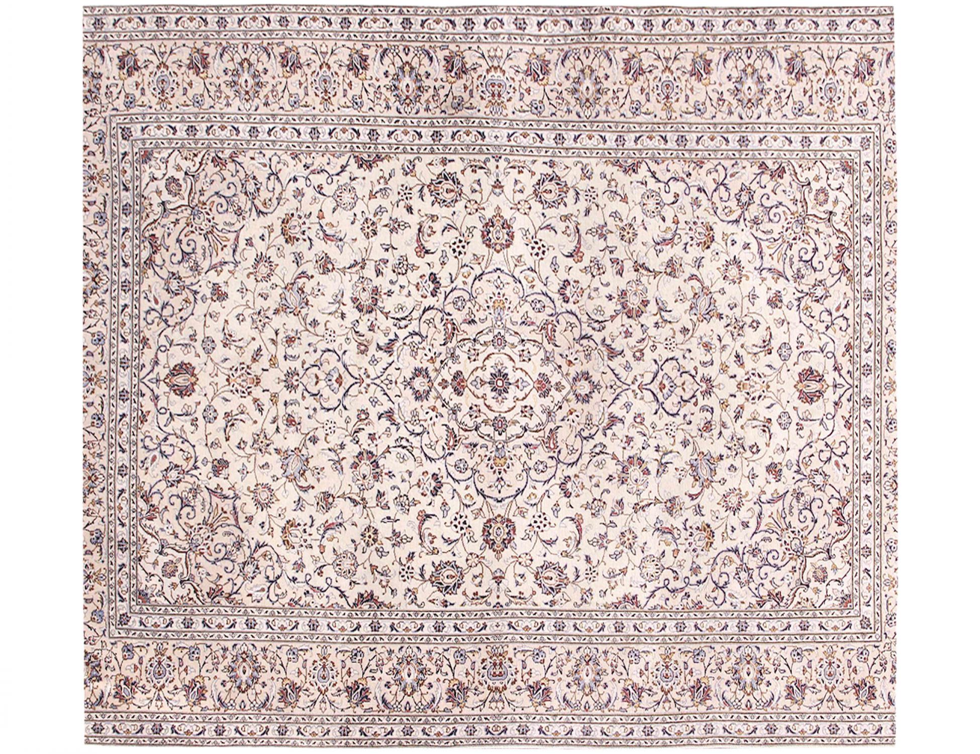 Quadrat Kashan Teppich  beige <br/>244 x 244 cm