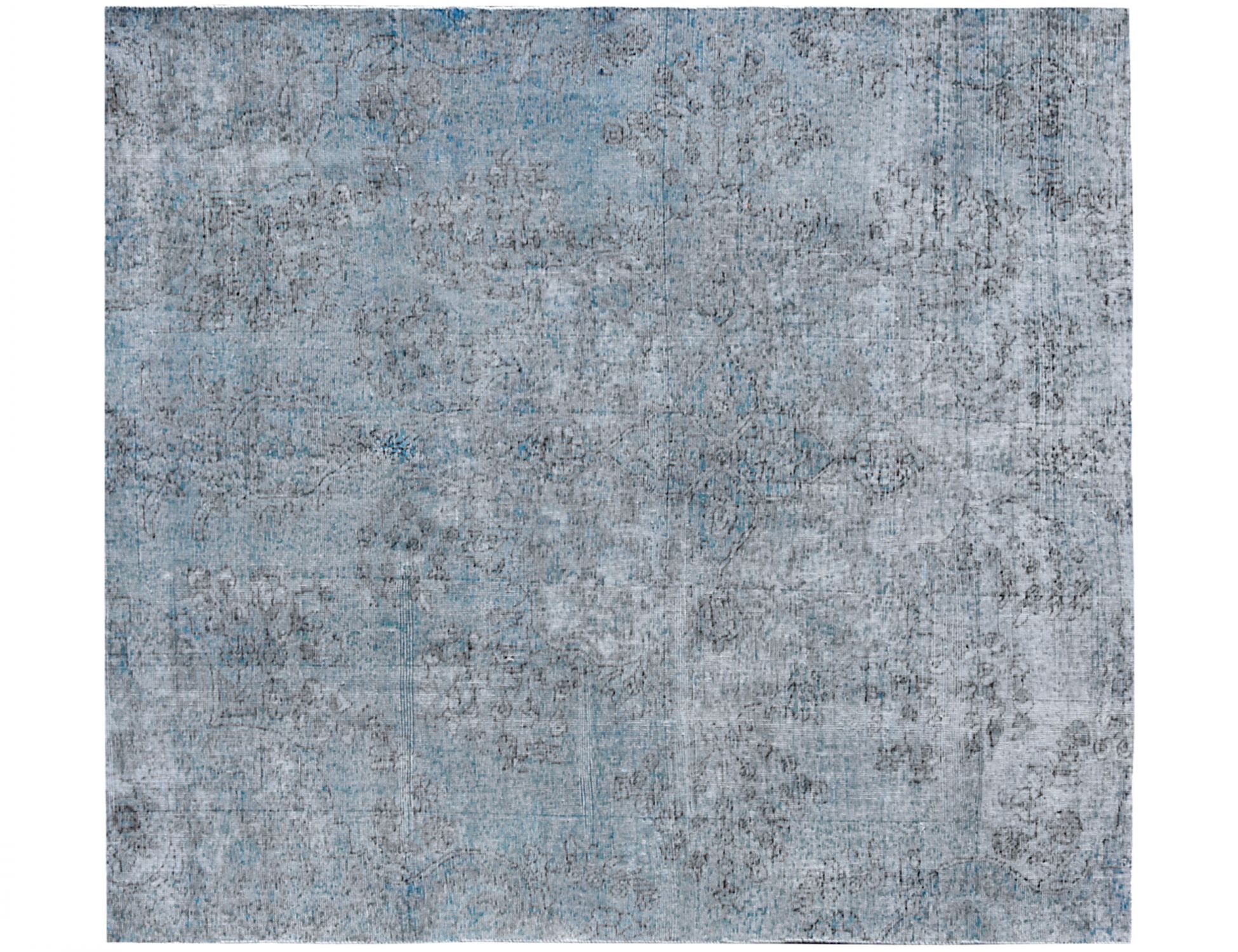 Quadrat  Vintage Teppich  blau <br/>222 x 222 cm