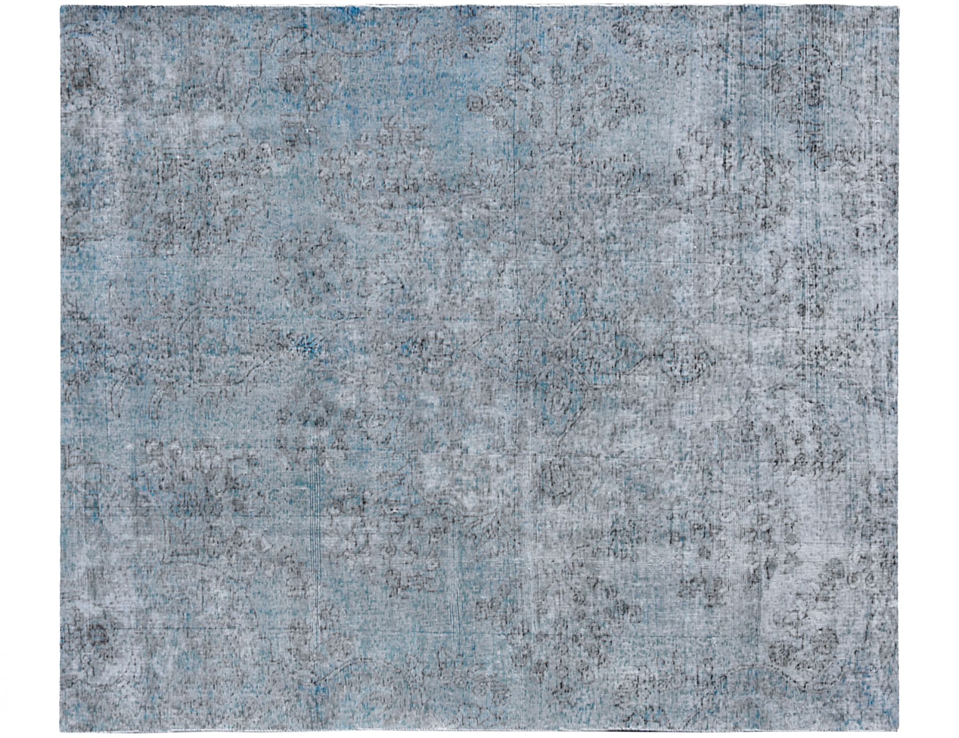 Quadrat  Vintage Teppich  blau <br/>250 x 222 cm