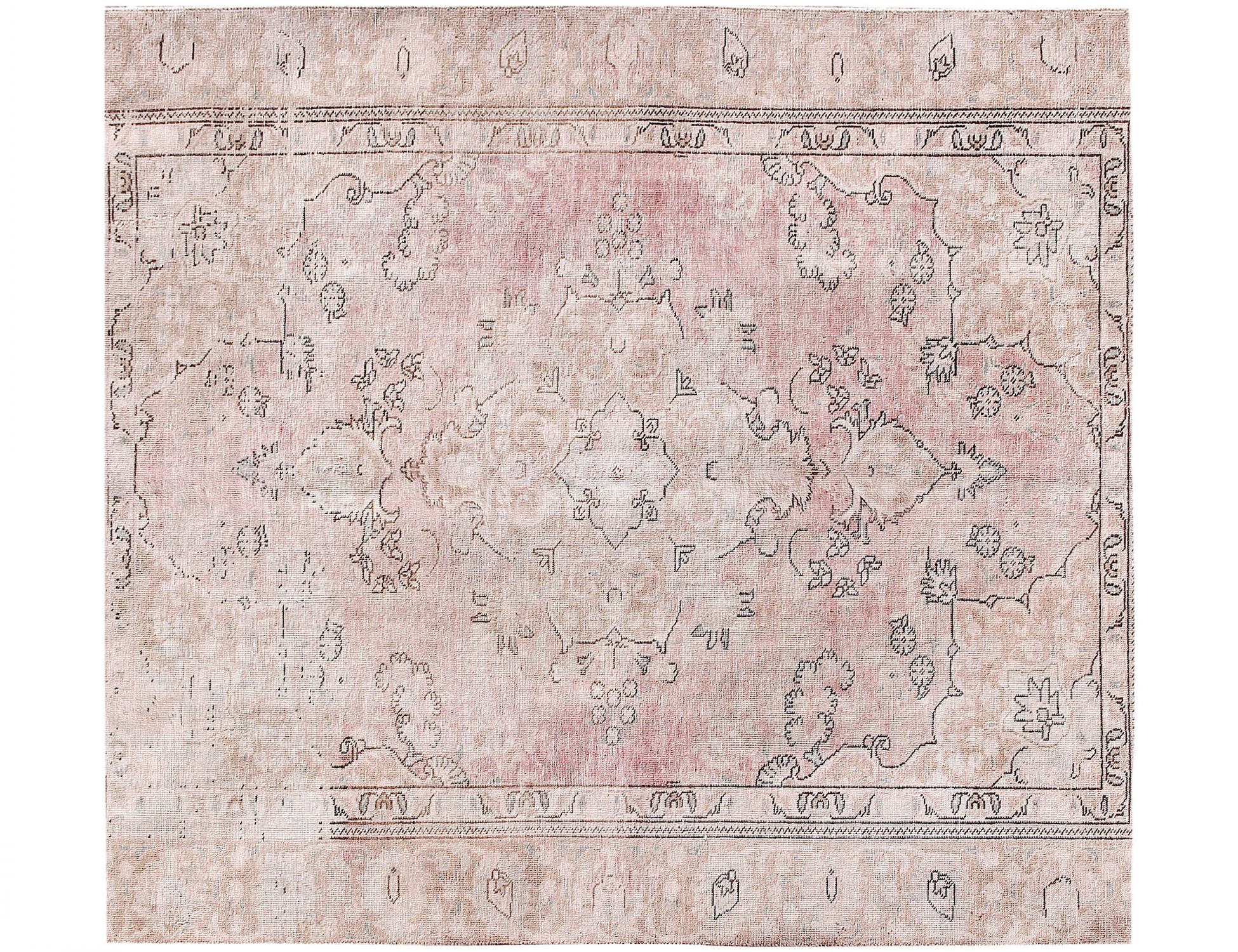 Quadrat  Vintage Teppich  beige <br/>180 x 180 cm
