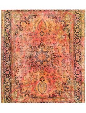 Persischer vintage teppich 288 x 288 mehrfarbig