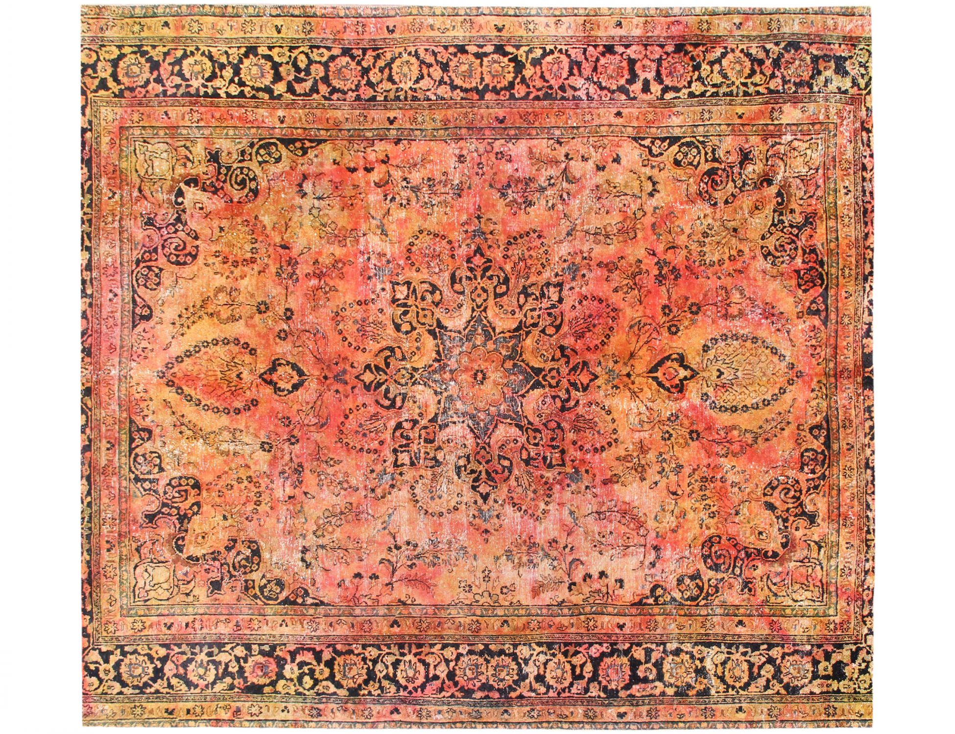 Quadrat  vintage teppich  mehrfarbig <br/>288 x 288 cm