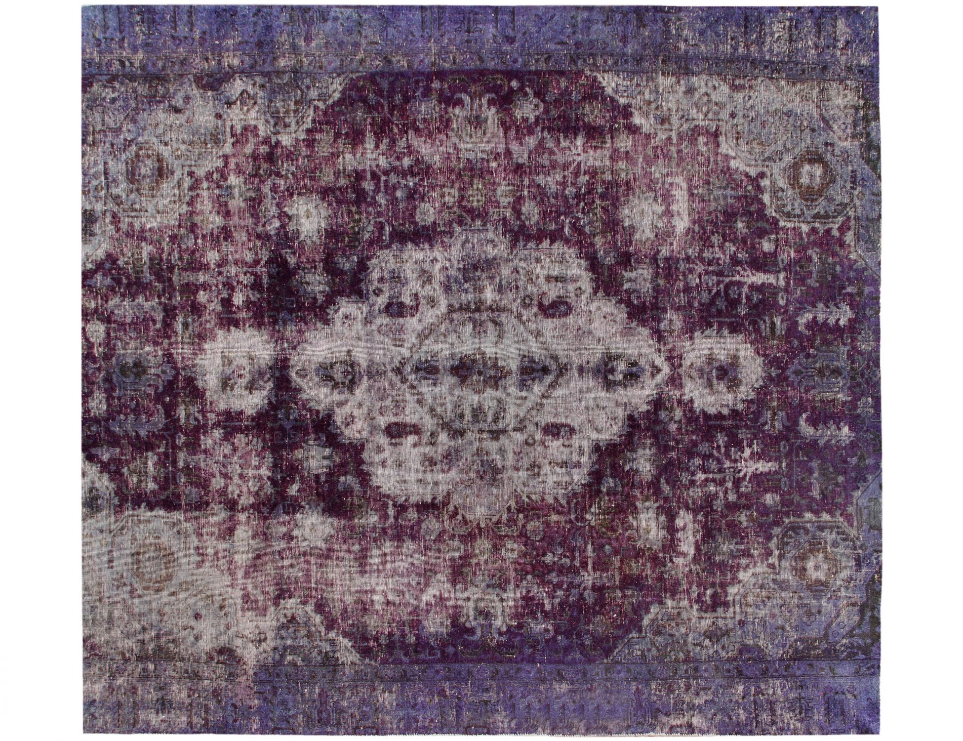 Quadrat  Vintage Teppich  lila <br/>243 x 243 cm