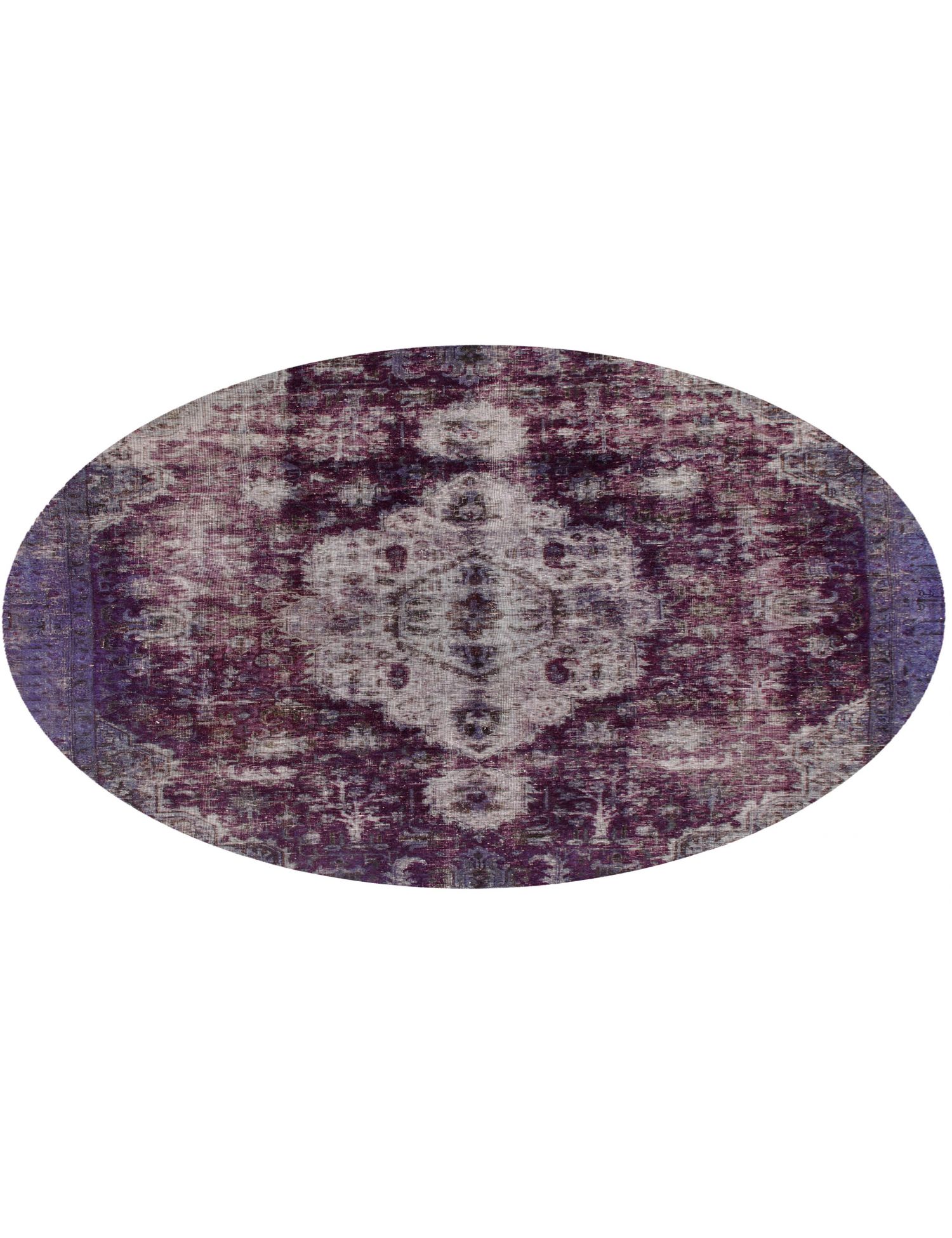 Rund  Vintage Teppich  lila <br/>243 x 243 cm