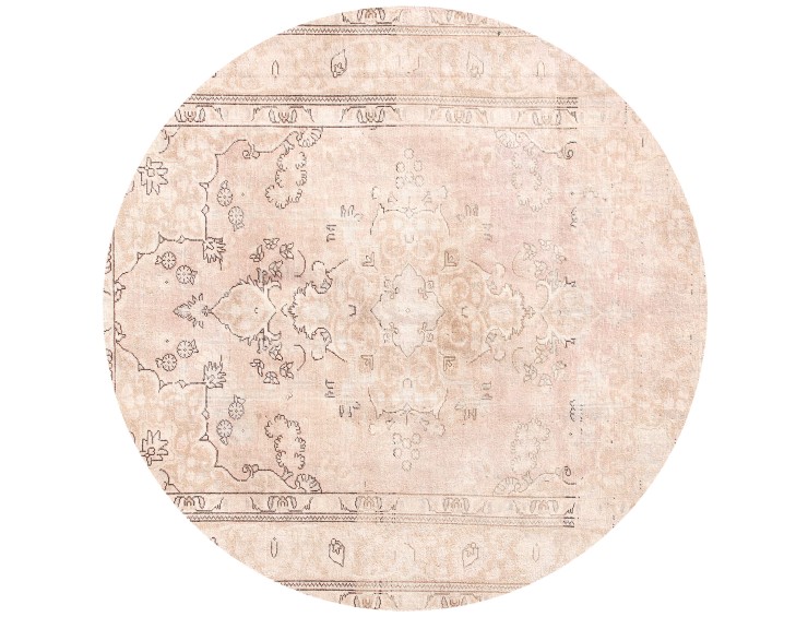 Beige Persa Alfombra persa vintage 195 x 195 cm