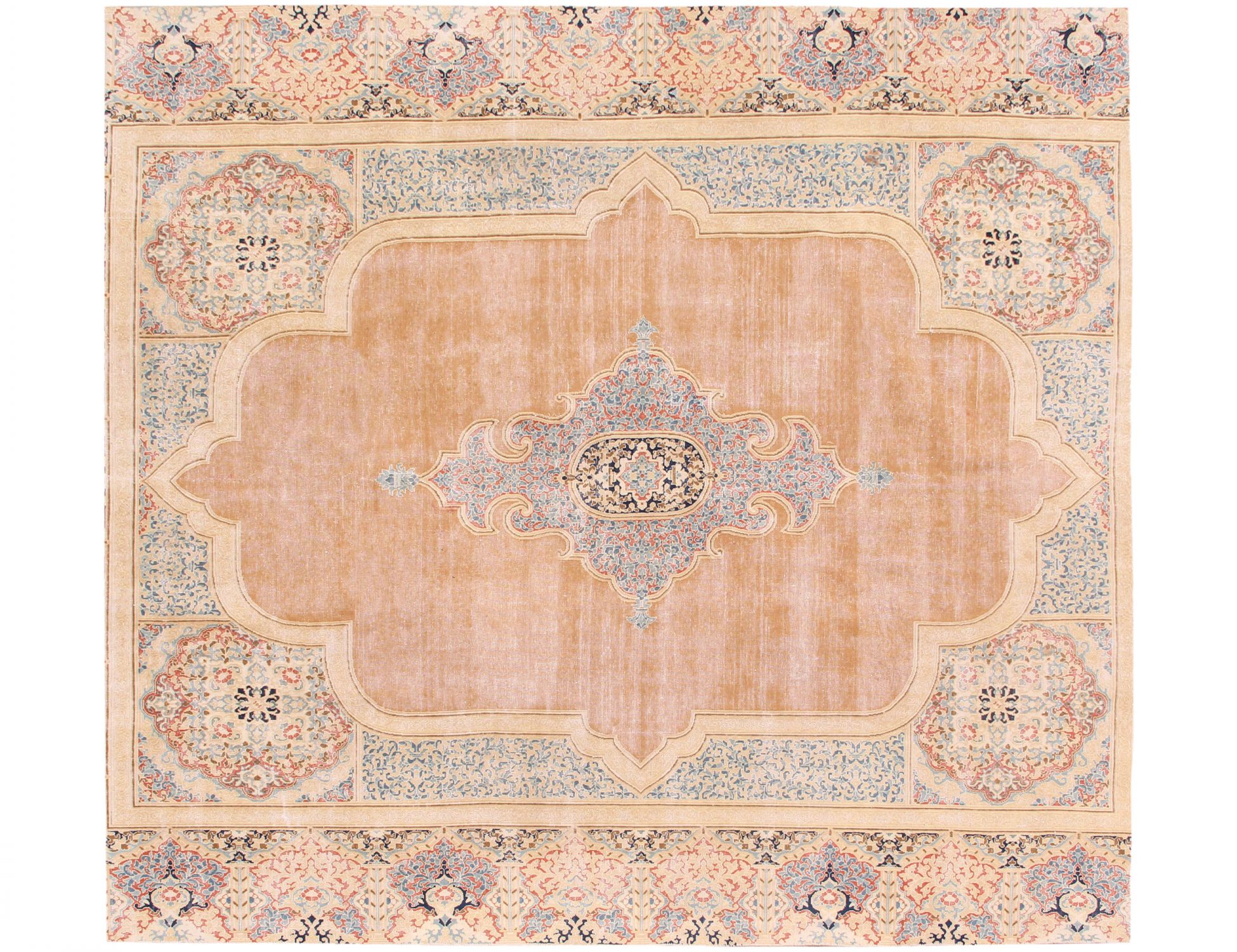 Tappeto vintage persiano  giallo <br/>268 x 268 cm