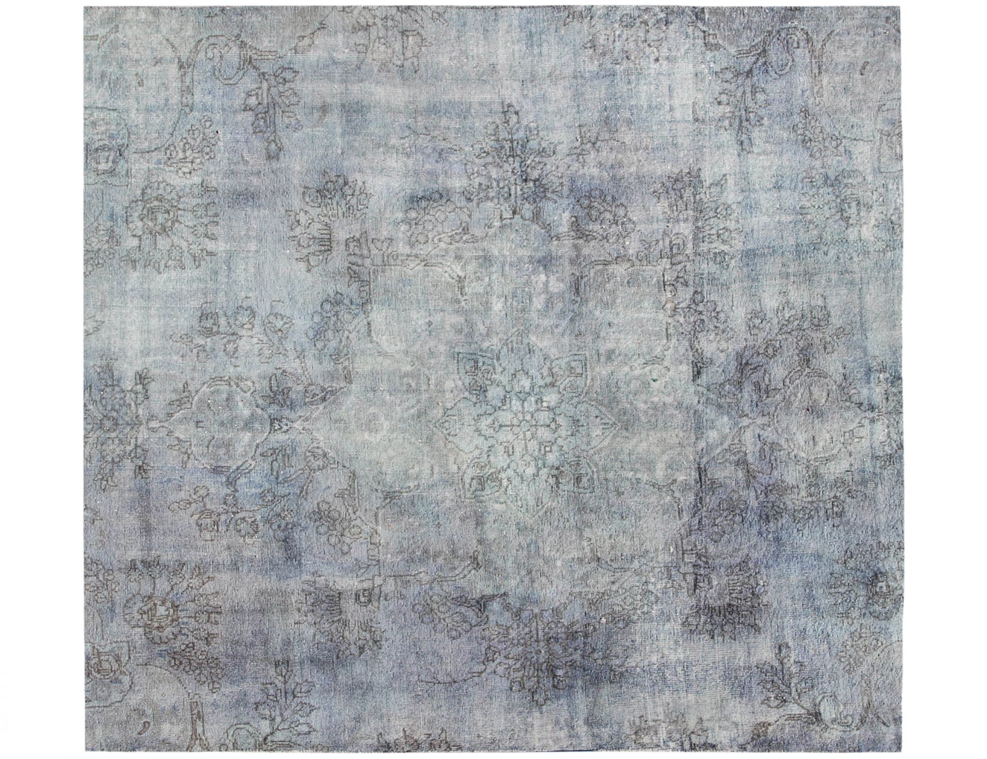 Quadrat  Vintage Teppich  grün <br/>210 x 210 cm