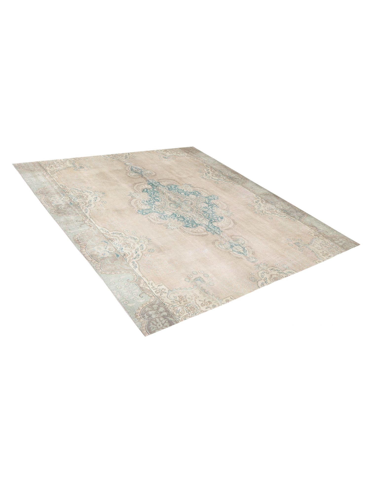 Quadrat Retro Teppich  beige <br/>295 x 295 cm