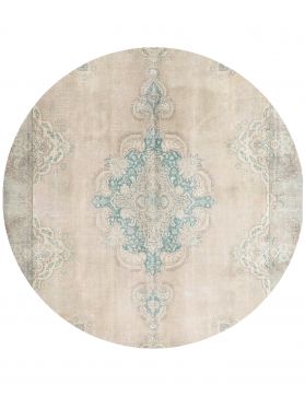 Round Retro Rug  beige  <br/>295 x 295 cm
