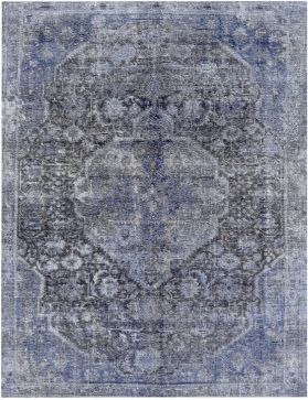 Vintage Teppich rund 316 X 210 blau