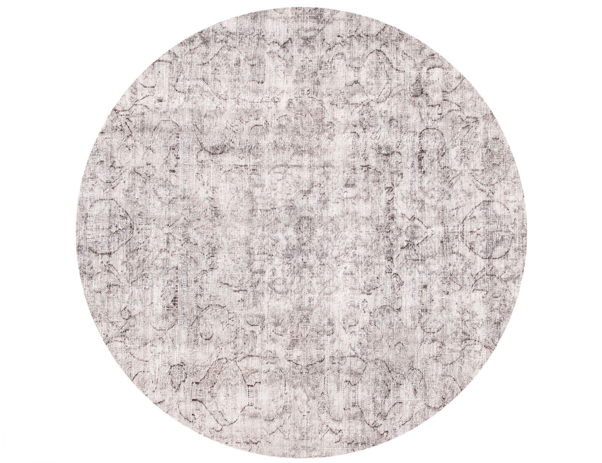 Rund  Vintage Teppich  grau <br/>174 x 174 cm