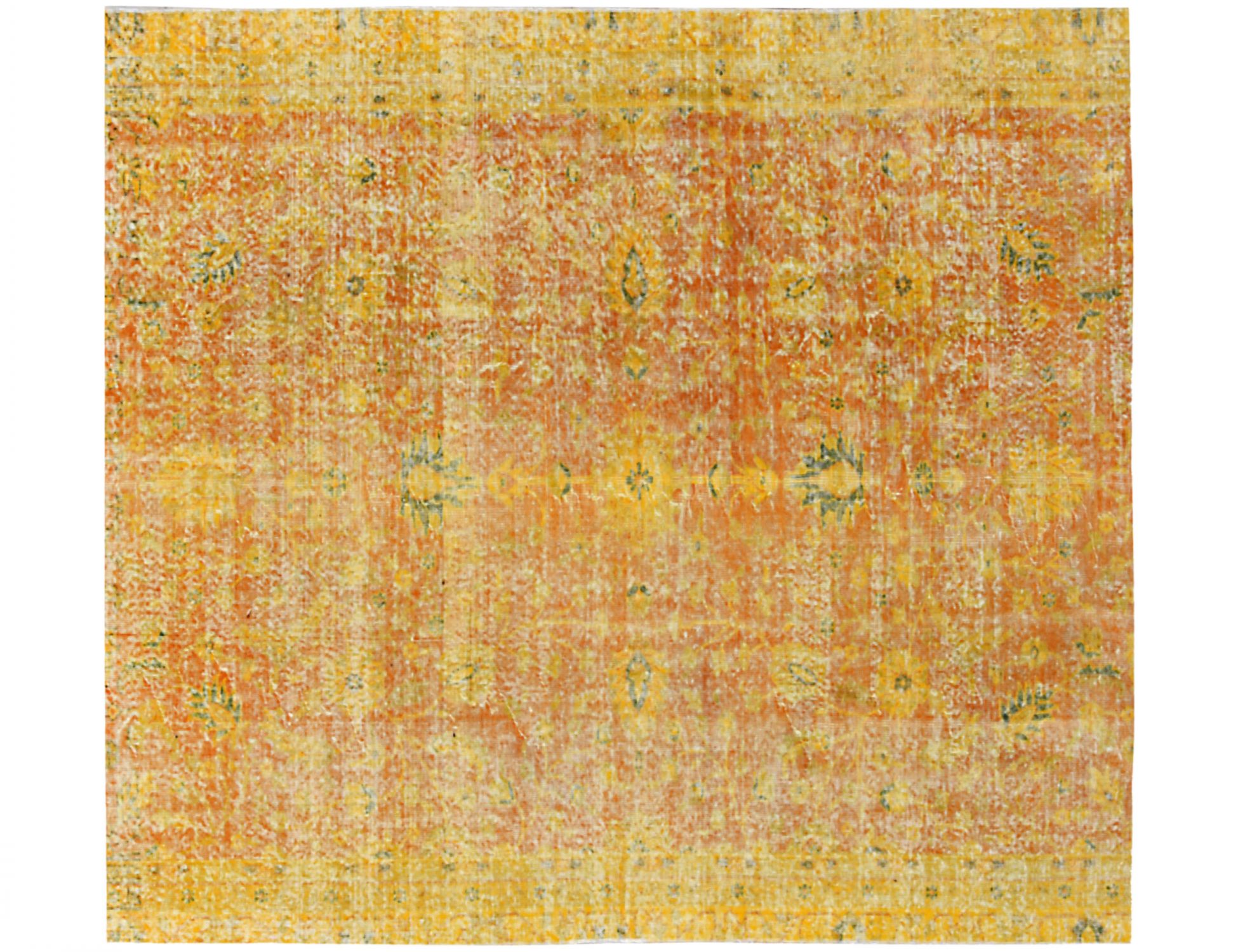Tappeto Vintage  giallo <br/>177 x 177 cm