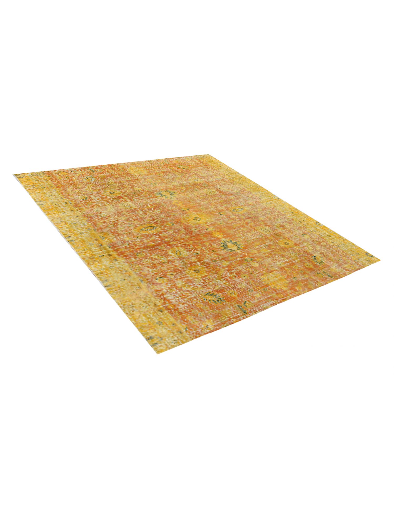 Quadrat Vintage Teppich  gelb <br/>177 x 177 cm