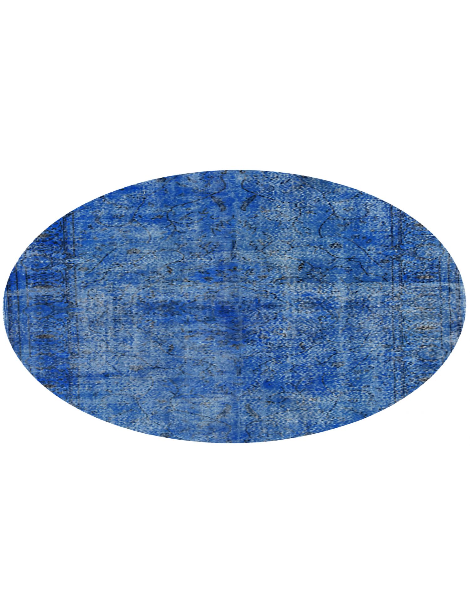 Rund Vintage Teppich  blau <br/>189 x 189 cm
