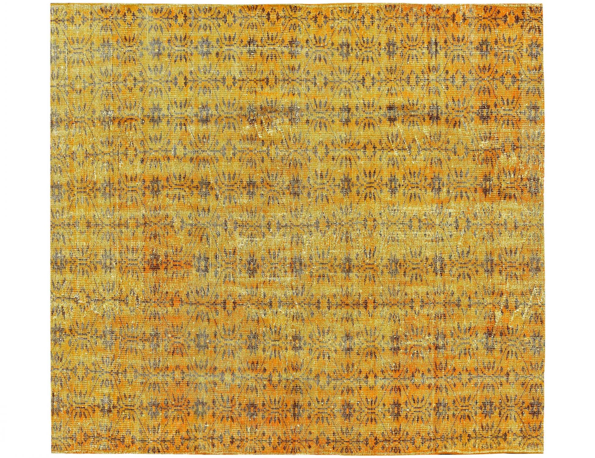 Quadrat Vintage Teppich  gelb <br/>181 x 181 cm