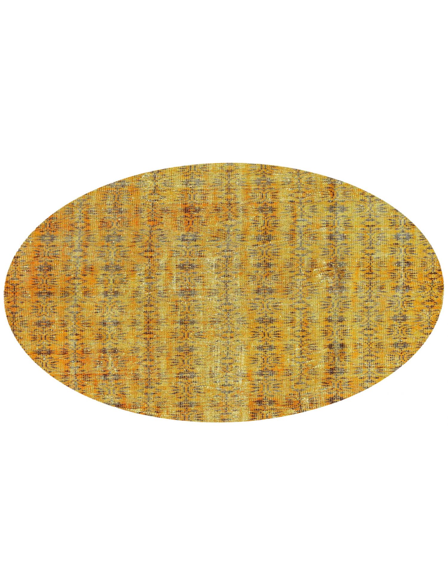 Rund Vintage Teppich  gelb <br/>181 x 181 cm
