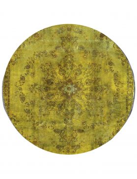 Round Vintage Carpet round  yellow  <br/>252 x 252 cm