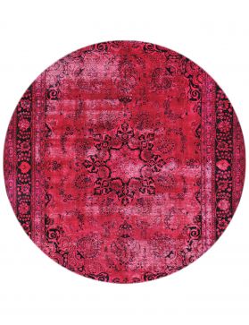 Round Vintage Carpet round  red  <br/>290 x 290 cm