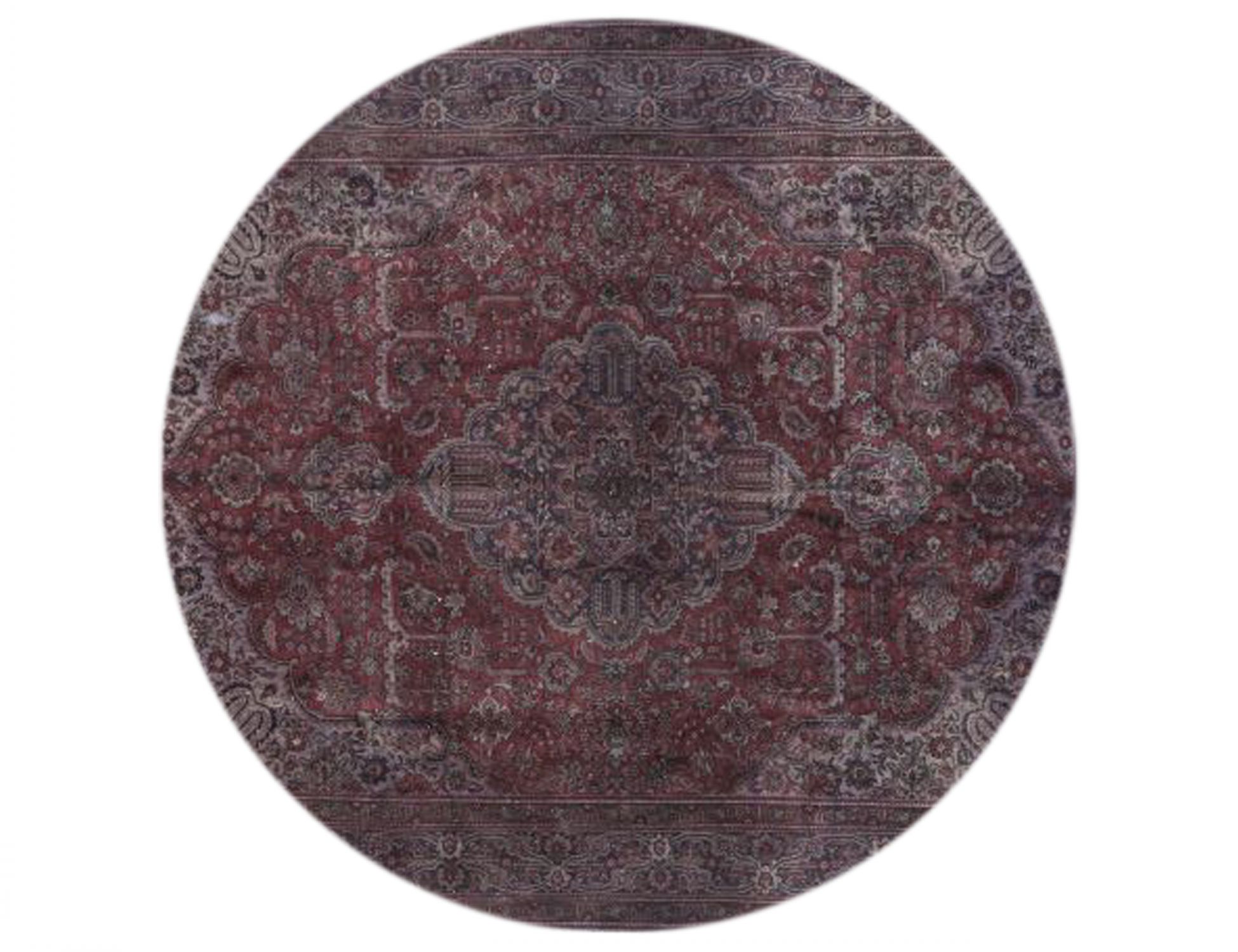 Rund Vintage Teppich rund  braun <br/>250 x 250 cm