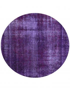 Vintage Tapijt rond 264 X 264 purper