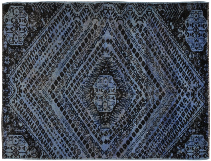 Blau Persien Vintage Teppich  202 x 110 cm