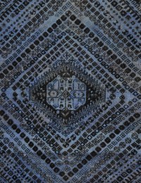 Blau Persien Vintage Teppich  202 x 110 cm