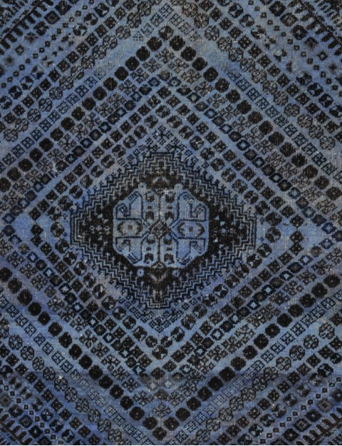 Blau Persien Vintage Teppich  202 x 110 cm