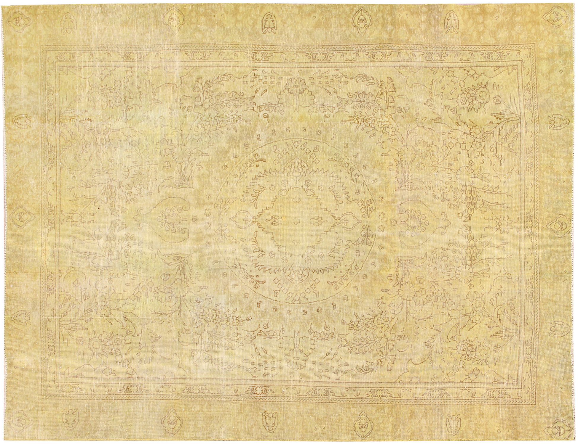 Persian vintage carpet  yellow  <br/>310 x 214 cm