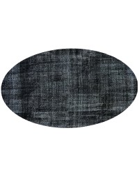 Svart Turkiet vintage matta  185 x 185 cm