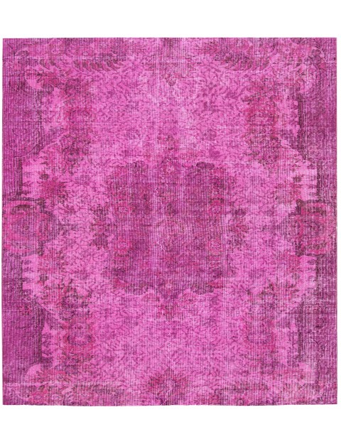 Rosa Türkei Vintage Teppich 152 x 152 cm