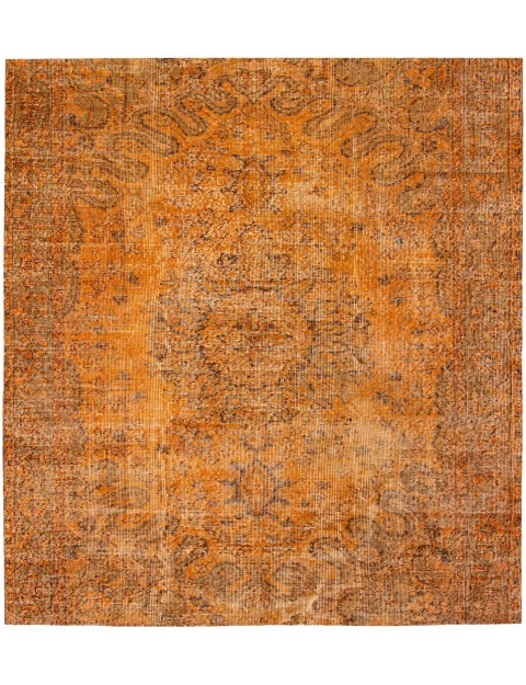 Orange Türkei Vintage Teppich 165 x 165 cm