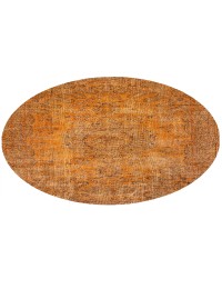 Orange Tyrkiet Vintagetæppe  165 x 165 cm