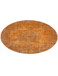 Orange Tyrkiet Vintagetæppe  165 x 165 cm