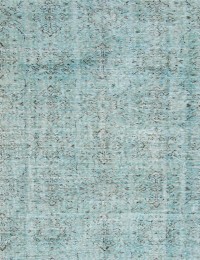 Blå Tyrkiet Vintagetæppe 160 x 160 cm - view 1