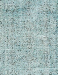 Blå Tyrkiet Vintagetæppe 160 x 160 cm - view 1