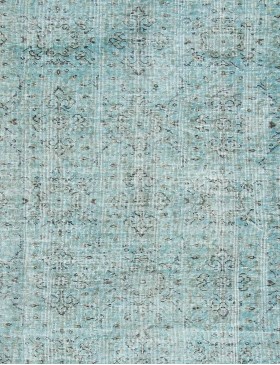 Blå Turkiet vintage matta  160 x 160 cm