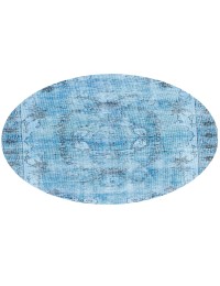 Blå Tyrkiet Vintagetæppe  181 x 181 cm