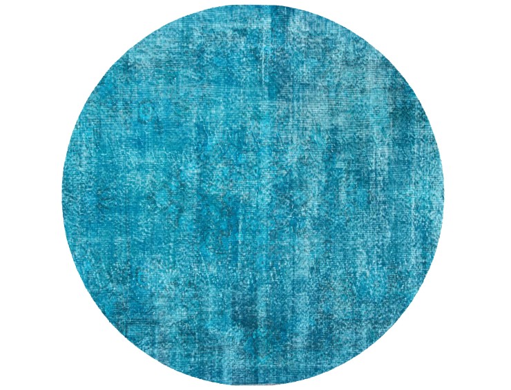 Blå Tyrkiet Vintagetæppe  155 x 155 cm