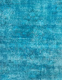 Blå Tyrkiet Vintagetæppe  155 x 155 cm