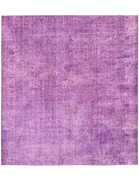 Lila Türkei Vintage Teppich 196 x 196 cm