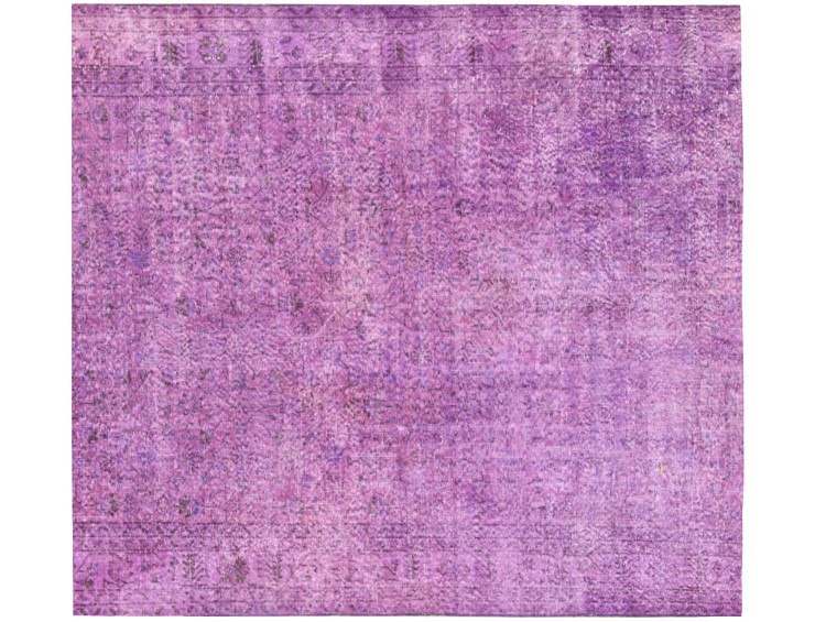 Lilla Tyrkiet Vintagetæppe  196 x 196 cm