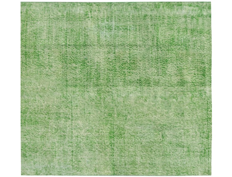 Grøn Tyrkiet Vintagetæppe 140 x 140 cm