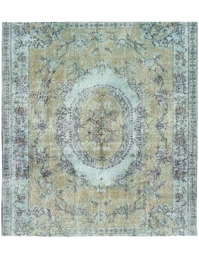 Grøn Tyrkiet Vintagetæppe  164 x 164 cm