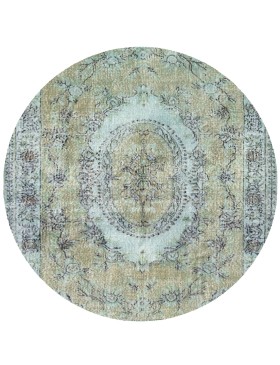 Grøn Tyrkiet Vintagetæppe 164 x 164 cm