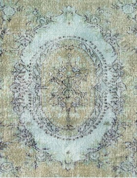 Grøn Tyrkiet Vintagetæppe 164 x 164 cm - view 1