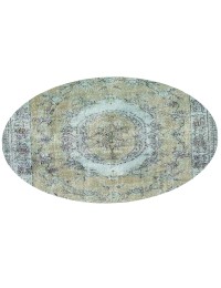 Grøn Tyrkiet Vintagetæppe  164 x 164 cm