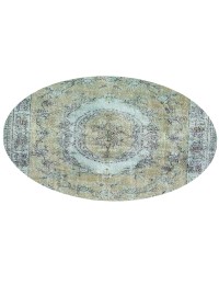 Grøn Tyrkiet Vintagetæppe  164 x 164 cm